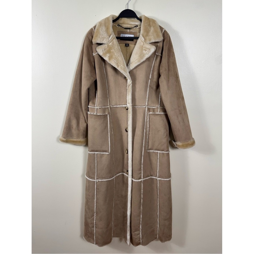 Vintage 90s Penny Lane Patchwork Maxi Coat Afghan Large Bohemian Statement